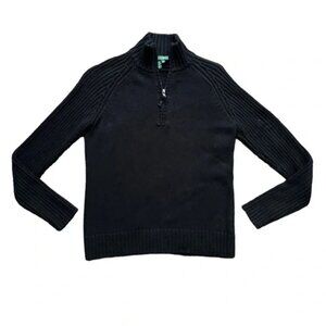Lauren Jeans Company Ralph Lauren Womens Size Medium Black Sweater